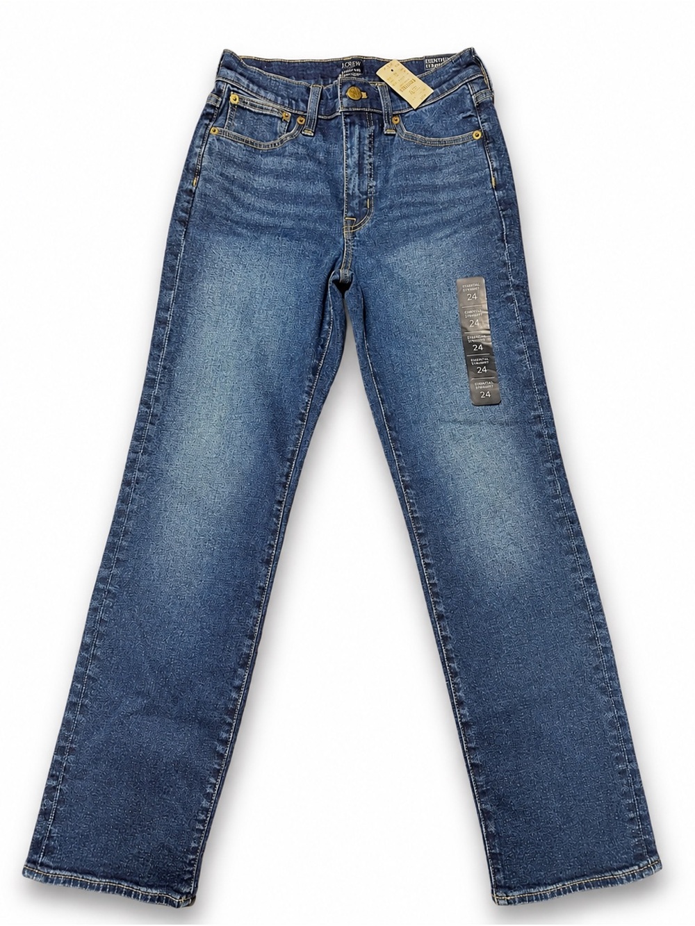 J.Crew Essential Straight Jeans Women’s Size 24 Dark Wash All-Day Stretch NWT